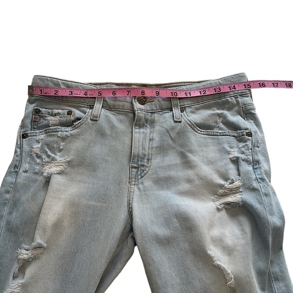 AG | Adriano Goldschmied Light Wash Distressed Ex Boyfriend Slim Jeans - Size 27 - Picture 13 of 15